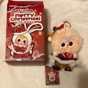 Baby Three Christmas Plush Toy Purse Charm with Box